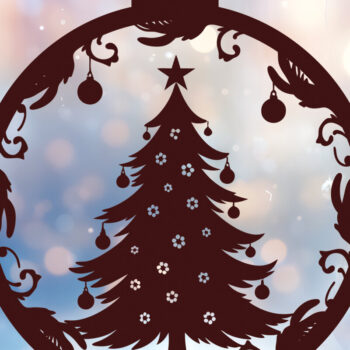 Intra απο ξύλο plywood  Χρώμα wenge 3mm-4mm πάχος - Στολίδι Χριστουγεννιάτικου Δέντρου 52 Δίασταση 6x6 cm INTRAFABR-106070978 - Image 2