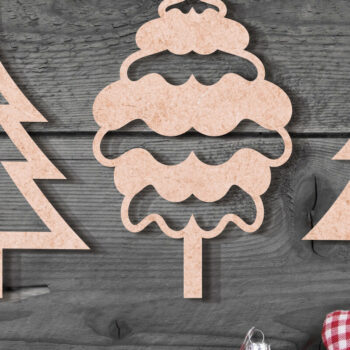 Intra απο ξύλο plywood Χρώμα wenge 3mm-4mm πάχος - Δέσμη κοπής με λέιζερ στολίδι Χριστουγεννιάτικου Δέντρου Δίασταση 6x6 cm INTRAFABR-106070867 - Image 3