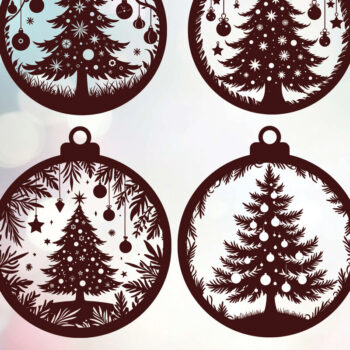 Intra απο ξύλο plywood Χρώμα wenge 3mm-4mm πάχος - Δέσμη κοπής με λέιζερ στολίδι Χριστουγεννιάτικου Δέντρου Δίασταση 6x6 cm INTRAFABR-107953401 - Image 5