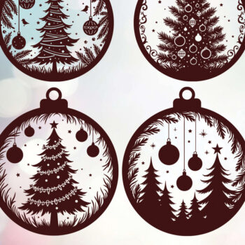 Intra απο ξύλο plywood Χρώμα wenge 3mm-4mm πάχος - Δέσμη κοπής με λέιζερ στολίδι Χριστουγεννιάτικου Δέντρου Δίασταση 6x6 cm INTRAFABR-107953442 - Image 1