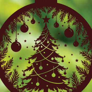 Intra απο ξύλο plywood Χρώμα wenge 3mm-4mm πάχος - Δέσμη κοπής με λέιζερ στολίδι Χριστουγεννιάτικου Δέντρου Δίασταση 6x6 cm INTRAFABR-107953442 - Image 5