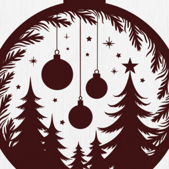 Intra απο ξύλο plywood Χρώμα wenge 3mm-4mm πάχος - Δέσμη κοπής με λέιζερ στολίδι Χριστουγεννιάτικου Δέντρου Δίασταση 6x6 cm INTRAFABR-107953442 - Image 8