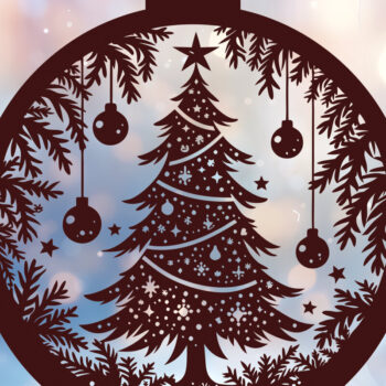 Intra απο ξύλο plywood Χρώμα wenge 3mm-4mm πάχος - Δέσμη κοπής με λέιζερ στολίδι Χριστουγεννιάτικου Δέντρου Δίασταση 6x6 cm INTRAFABR-107953442 - Image 9