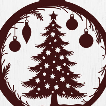 Intra απο ξύλο plywood Χρώμα wenge 3mm-4mm πάχος - Δέσμη κοπής με λέιζερ στολίδι Χριστουγεννιάτικου Δέντρου Δίασταση 6x6 cm INTRAFABR-107953469 - Image 4