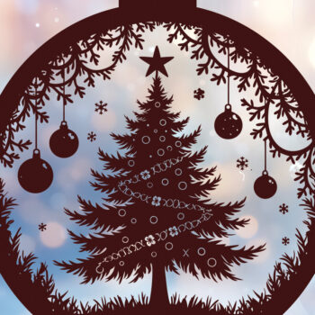 Intra απο ξύλο plywood Χρώμα wenge 3mm-4mm πάχος - Δέσμη κοπής με λέιζερ στολίδι Χριστουγεννιάτικου Δέντρου Δίασταση 6x6 cm INTRAFABR-107953512 - Image 8