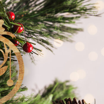 Intra απο ξύλο plywood Χρώμα wenge 3mm-4mm πάχος - με λέιζερ στολίδι Χριστουγεννιάτικου δέντρου Δίασταση 6x6 cm INTRAFABR-107953547 - Image 1