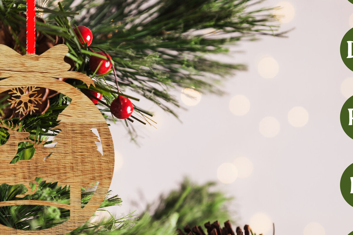 Intra απο ξύλο plywood  Χρώμα wenge 3mm-4mm πάχος - Στολίδι Χριστουγεννιάτικου Δέντρου | Δίασταση 6x6 cm INTRAFABR-108399325