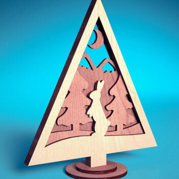 Intra απο ξύλο plywood  Χρώμα wenge 3mm-4mm πάχος - Στολίδι χριστουγεννιάτικου δέντρου με λέιζερ | Δίασταση 6x6 cm INTRAFABR-100872689 - Image 7