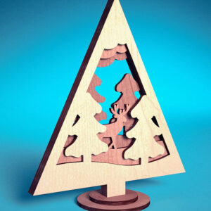 Intra απο ξύλο plywood  Χρώμα wenge 3mm-4mm πάχος - Στολίδι χριστουγεννιάτικου δέντρου με λέιζερ | Δίασταση 6x6 cm INTRAFABR-100967367