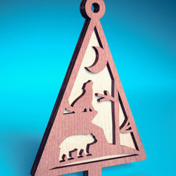 Intra απο ξύλο plywood  Χρώμα wenge 3mm-4mm πάχος - Στολίδι χριστουγεννιάτικου δέντρου με λέιζερ | Δίασταση 6x6 cm INTRAFABR-100910025 - Image 8