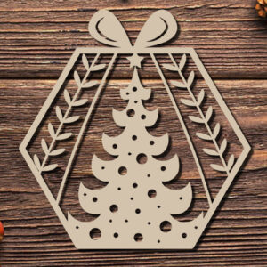 Intra απο ξύλο plywood  Χρώμα wenge 3mm-4mm πάχος - Στολίδι Χριστουγεννιάτικου Δέντρου με Δίασταση 20x25 cm INTRAFABR-100967067