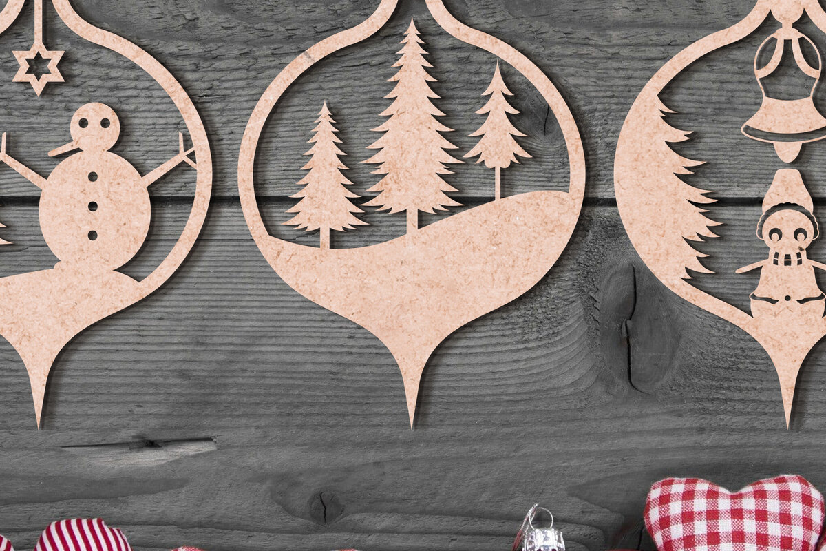 Intra απο ξύλο plywood  Χρώμα wenge 3mm-4mm πάχος - Στολίδι Χριστουγεννιάτικου Δέντρου με Δίασταση 6x6 cm INTRAFABR-100967792