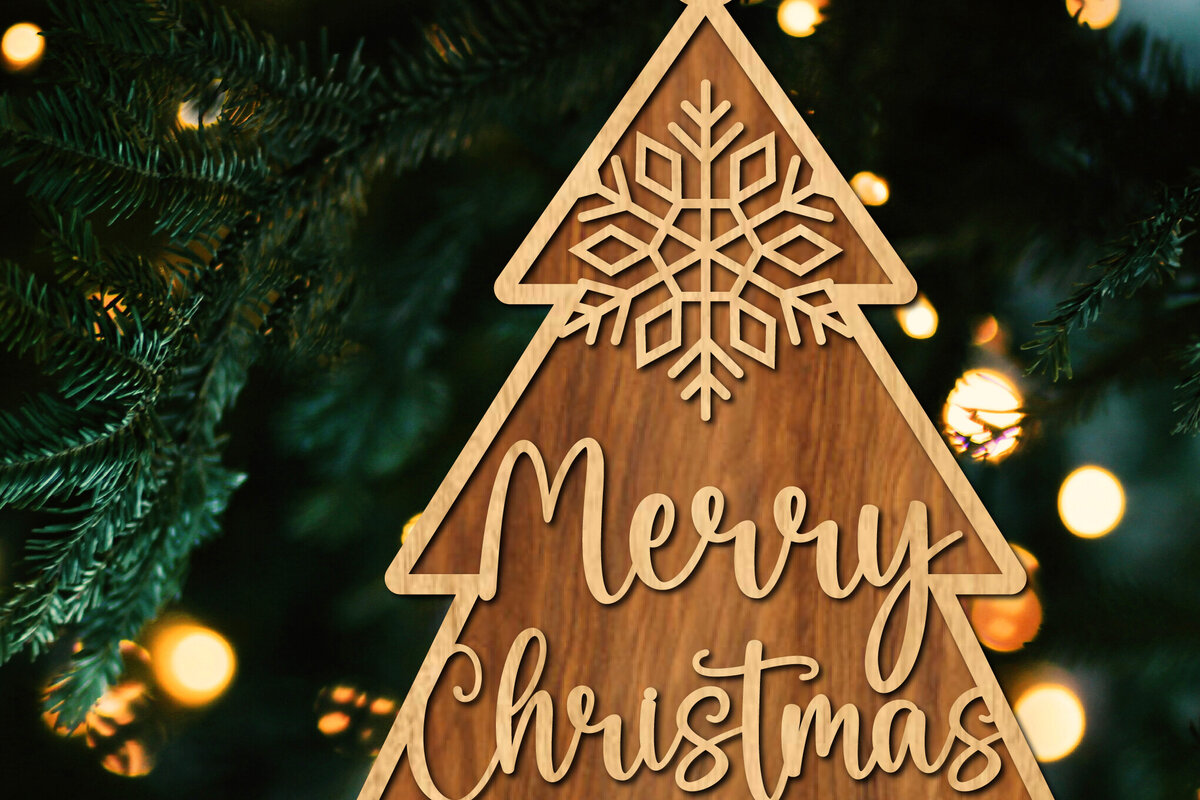 Intra απο ξύλο plywood  Χρώμα wenge 3mm-4mm πάχος - Στολίδι Χριστουγεννιάτικου Δέντρου με Δίασταση 6x6 cm INTRAFABR-103952766