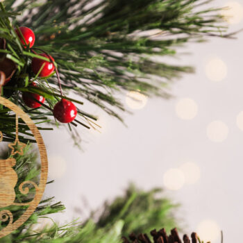 Intra απο ξύλο plywood  Χρώμα wenge 3mm-4mm πάχος - Στολίδι Χριστουγεννιάτικου Δέντρου | Δίασταση 6x6 cm INTRAFABR-76427878 - Image 1