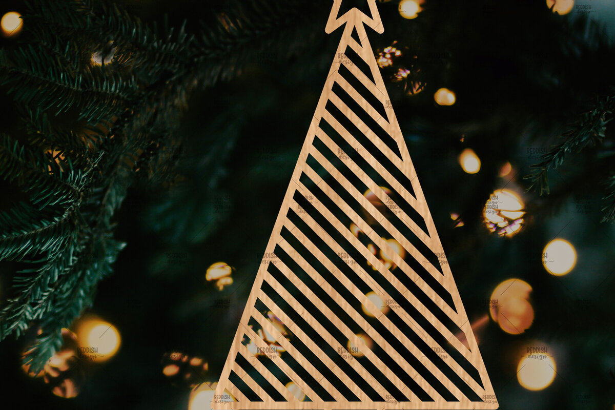 Intra απο ξύλο plywood  Χρώμα wenge 3mm-4mm πάχος - Στολίδι Χριστουγεννιάτικου Δέντρου με Δίασταση 6x6 cm INTRAFABR-105129161