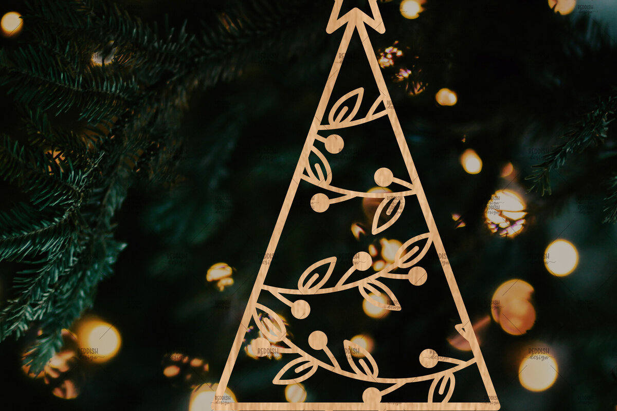 Intra απο ξύλο plywood  Χρώμα wenge 3mm-4mm πάχος - Στολίδι Χριστουγεννιάτικου Δέντρου με Δίασταση 6x6 cm INTRAFABR-105127681