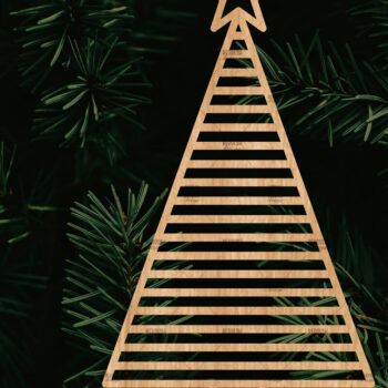 Intra απο ξύλο plywood  Χρώμα wenge 3mm-4mm πάχος - Στολίδι Χριστουγεννιάτικου Δέντρου με Δίασταση 6x6 cm INTRAFABR-105127729 - Image 1