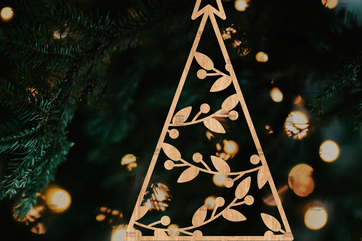 Intra απο ξύλο plywood  Χρώμα wenge 3mm-4mm πάχος - Στολίδι Χριστουγεννιάτικου Δέντρου με Δίασταση 6x6 cm INTRAFABR-105127802