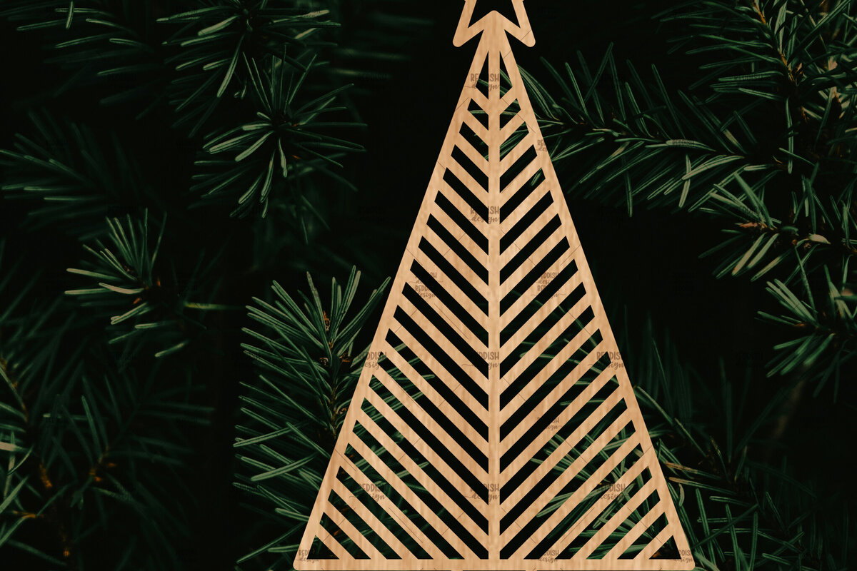 Intra απο ξύλο plywood  Χρώμα wenge 3mm-4mm πάχος - Στολίδι Χριστουγεννιάτικου Δέντρου με Δίασταση 6x6 cm INTRAFABR-105127835