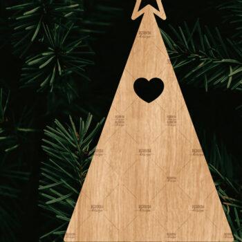 Intra απο ξύλο plywood  Χρώμα wenge 3mm-4mm πάχος - Στολίδι Χριστουγεννιάτικου Δέντρου με Δίασταση 6x6 cm INTRAFABR-105127881 - Image 1