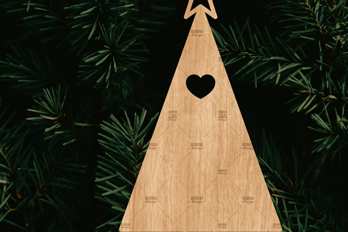 Intra απο ξύλο plywood  Χρώμα wenge 3mm-4mm πάχος - Στολίδι Χριστουγεννιάτικου Δέντρου με Δίασταση 6x6 cm INTRAFABR-105127881