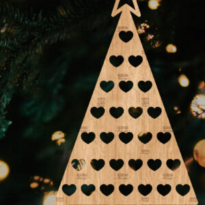 Intra απο ξύλο plywood  Χρώμα wenge 3mm-4mm πάχος - Στολίδι Χριστουγεννιάτικου Δέντρου με Δίασταση 6x6 cm INTRAFABR-105127634