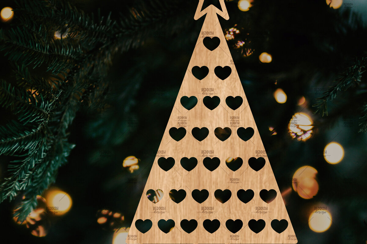 Intra απο ξύλο plywood  Χρώμα wenge 3mm-4mm πάχος - Στολίδι Χριστουγεννιάτικου Δέντρου με Δίασταση 6x6 cm INTRAFABR-105127634