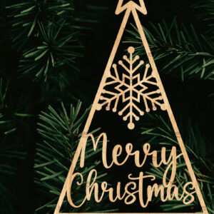 Intra απο ξύλο plywood  Χρώμα wenge 3mm-4mm πάχος - Στολίδι Χριστουγεννιάτικου Δέντρου με Δίασταση 6x6 cm INTRAFABR-77272042