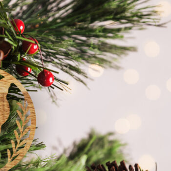 Intra απο ξύλο plywood  Χρώμα wenge 3mm-4mm πάχος - Στολίδι Χριστουγεννιάτικου Δέντρου με Δίασταση 6x6 cm INTRAFABR-78712195 - Image 1