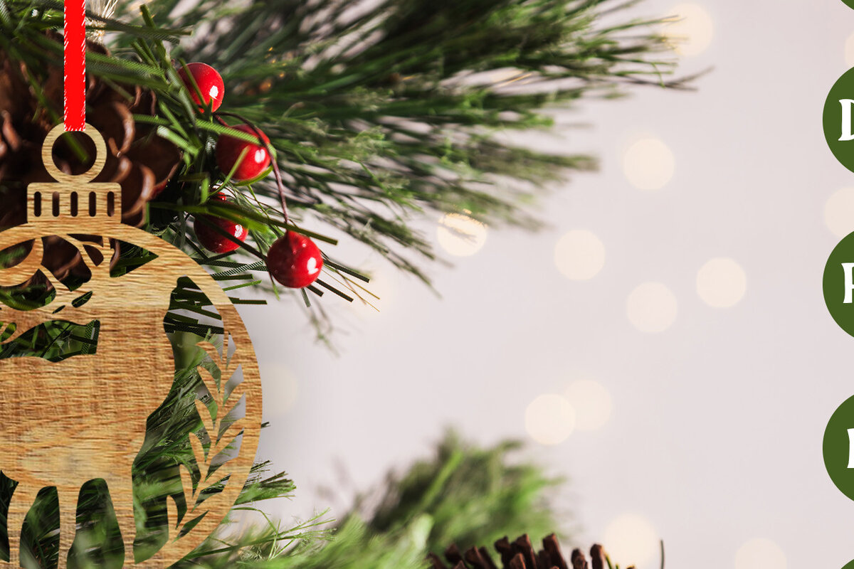 Intra απο ξύλο plywood  Χρώμα wenge 3mm-4mm πάχος - Στολίδι Χριστουγεννιάτικου Δέντρου με Δίασταση 6x6 cm INTRAFABR-78712195