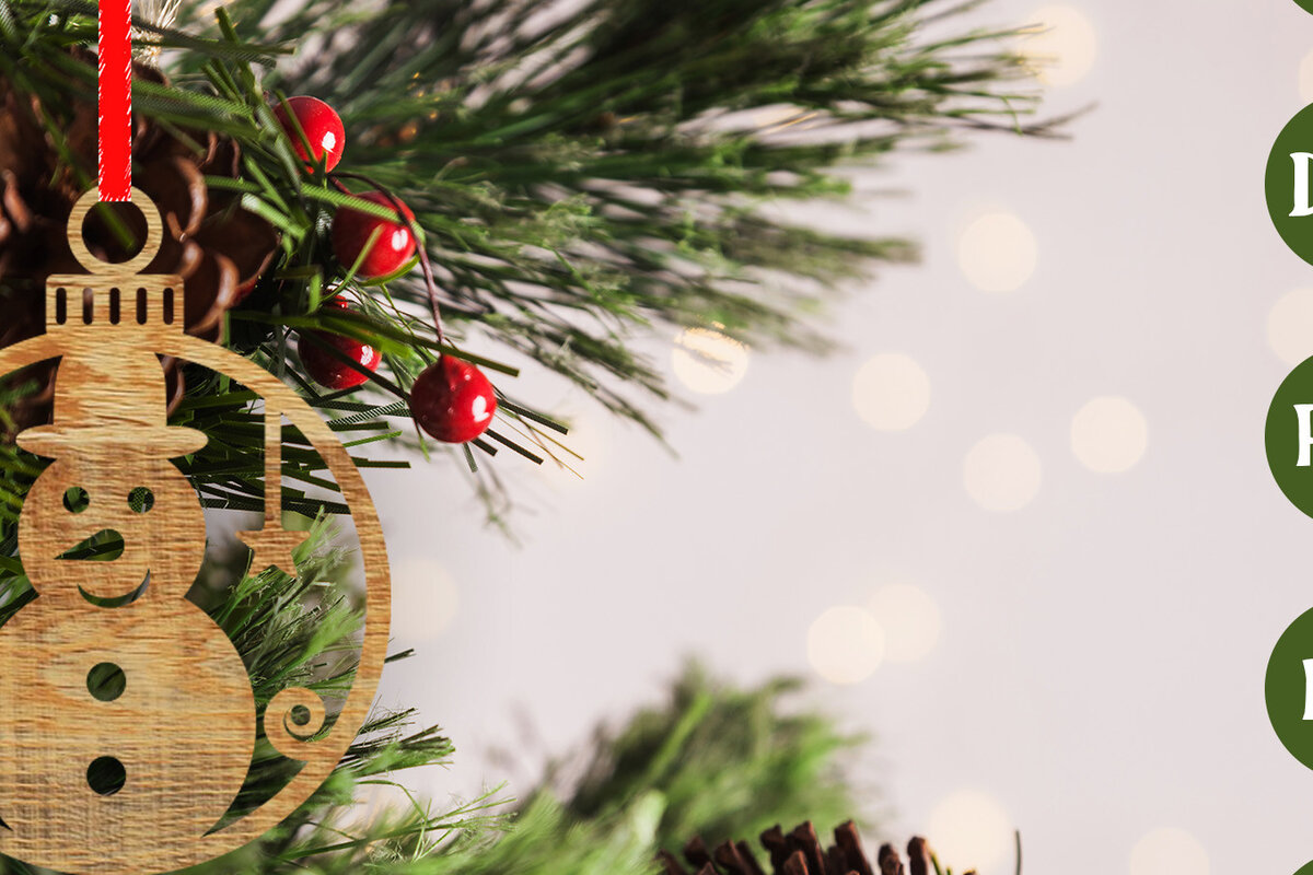 Intra απο ξύλο plywood  Χρώμα wenge 3mm-4mm πάχος - Στολίδι Χριστουγεννιάτικου Δέντρου Δίασταση 6x6 cm INTRAFABR-78712219