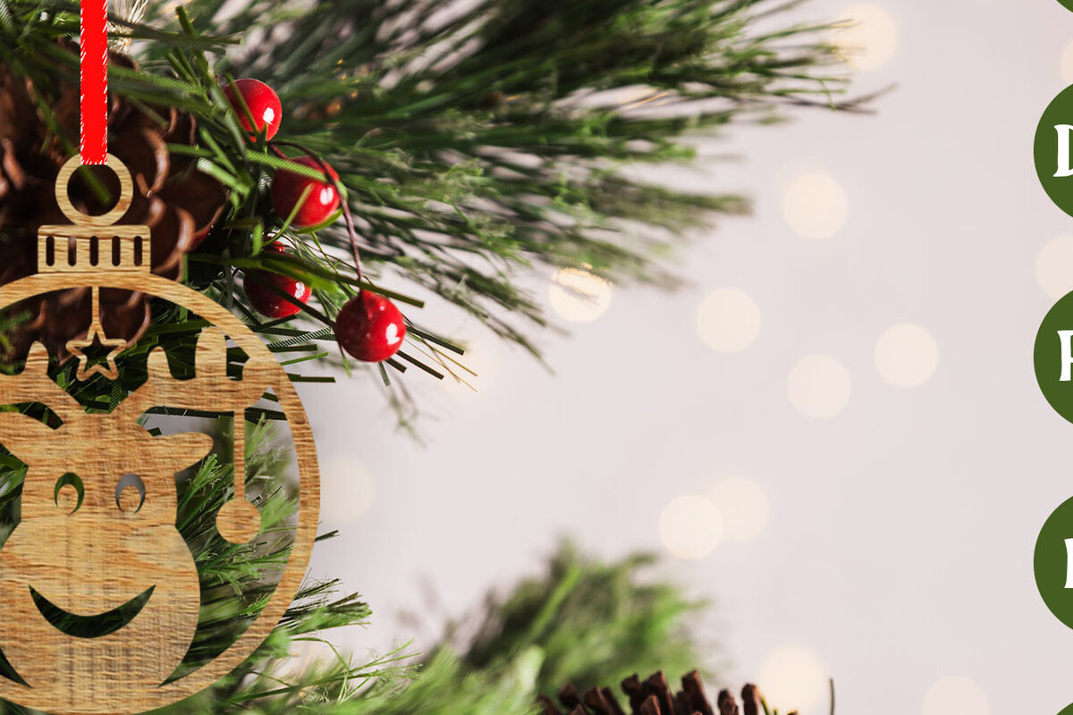 Intra απο ξύλο plywood  Χρώμα wenge 3mm-4mm πάχος - Στολίδι Χριστουγεννιάτικου Δέντρου Δίασταση 6x6 cm INTRAFABR-76152408