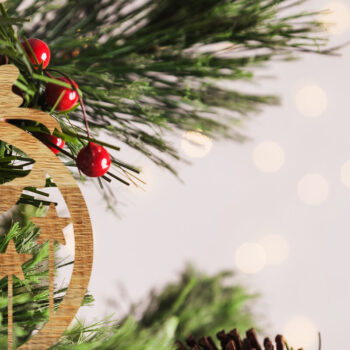 Intra απο ξύλο plywood  Χρώμα wenge 3mm-4mm πάχος - Στολίδι Χριστουγεννιάτικου Δέντρου Δίασταση 6x6 cm INTRAFABR-76152438 - Image 1