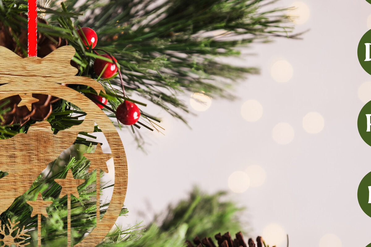 Intra απο ξύλο plywood  Χρώμα wenge 3mm-4mm πάχος - Στολίδι Χριστουγεννιάτικου Δέντρου Δίασταση 6x6 cm INTRAFABR-76152438