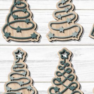 Intra απο ξύλο plywood  Χρώμα wenge 3mm-4mm πάχος - Στολίδι Χριστουγεννιάτικου Δέντρου , Δίασταση 6x6 cm INTRAFABR-76152451