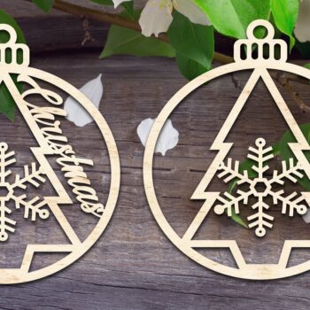 Intra απο ξύλο plywood  Χρώμα wenge 3mm-4mm πάχος - Στολίδι Χριστουγεννιάτικου Δέντρου V1 Δίασταση 6x6 cm INTRAFABR-78970043 - Image 1