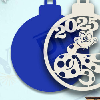 Intra απο ξύλο plywood  Χρώμα wenge 3mm-4mm πάχος - Στολίδι Χριστουγεννιάτικου Δέντρου με Φίδι Δίασταση 20x25 cm INTRAFABR-104254233 - Image 2