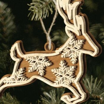 Intra απο ξύλο plywood Χρώμα wenge 3mm-4mm πάχος - Χριστουγεννιάτικα στολίδια ΔΕΝΤΡΟ, Διακόσμηση Δίασταση 4x4 cm INTRAFABR-38002929 - Image 6