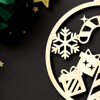 Intra απο ξύλο plywood Χρώμα wenge 3mm-4mm πάχος - δέσμης στολιδιών χριστουγεννιάτικων δέντρων Δίασταση 6x6 cm INTRAFABR-103250876 - Image 4