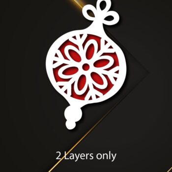 Intra απο ξύλο plywood Χρώμα wenge 3mm-4mm πάχος - Πακέτο στολιδιών για χριστουγεννιάτικο δέντρο Δίασταση 6x6 cm INTRAFABR-37923386 - Image 2