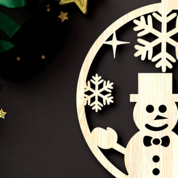 Intra απο ξύλο plywood  Χρώμα wenge 3mm-4mm πάχος - Πακέτο στολίδια χριστουγεννιάτικου δέντρου Δίασταση 6x6 cm INTRAFABR-37843617 - Image 4