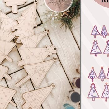 Intra απο ξύλο plywood Χρώμα wenge 3mm-4mm πάχος - Χριστουγεννιάτικα στολίδια για το DiY Craft Kit Δίασταση 6x6 cm INTRAFABR-102202439 - Image 1