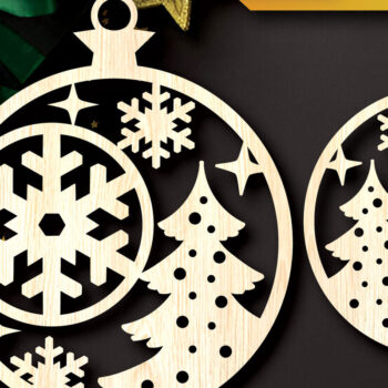 Intra απο ξύλο plywood  Χρώμα wenge 3mm-4mm πάχος - Στολίδια χριστουγεννιάτικων δέντρων με λέιζερ Δίασταση 6x6 cm INTRAFABR-76050330 - Image 1