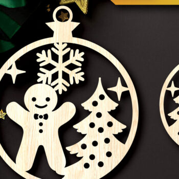 Intra απο ξύλο plywood  Χρώμα wenge 3mm-4mm πάχος - Στολίδια χριστουγεννιάτικων δέντρων με λέιζερ Δίασταση 6x6 cm INTRAFABR-76050345 - Image 1