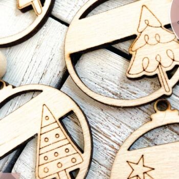 Intra απο ξύλο plywood Χρώμα wenge 3mm-4mm πάχος - Αρχεία λέιζερ στολίδια χριστουγεννιάτικου δέντρου Δίασταση 6x6 cm INTRAFABR-76050351 - Image 3