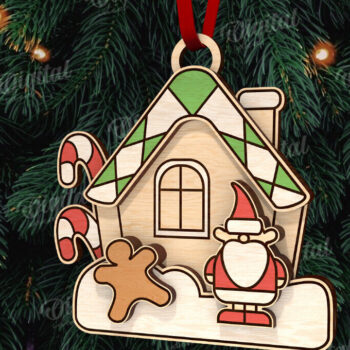 Intra απο ξύλο plywood Χρώμα wenge 3mm-4mm πάχος - Δέσμη LaserCut στολίδια χριστουγεννιάτικου δέντρου Δίασταση 6x6 cm INTRAFABR-76050283 - Image 10