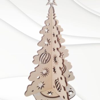 Intra απο ξύλο plywood  Χρώμα wenge 3mm-4mm πάχος - Μοτίβο χριστουγεννιάτικου δέντρου, έτοιμο λέιζερ Δίασταση 169x107 cm INTRAFABR-81099664 - Image 6