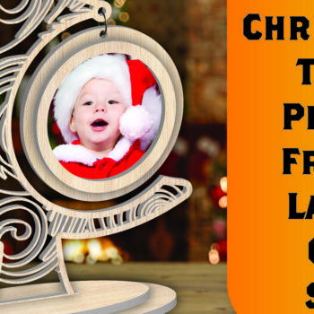 Intra απο ξύλο plywood  Χρώμα wenge 3mm-4mm πάχος - Χριστουγεννιάτικο δέντρο Κορνίζα φωτογραφιών με Δίασταση 20x25 cm INTRAFABR-106148508 - Image 1