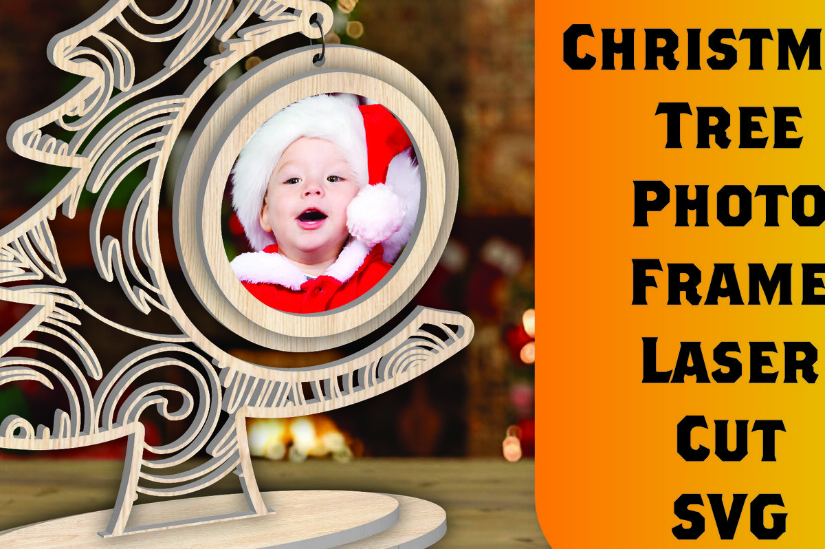 Intra απο ξύλο plywood  Χρώμα wenge 3mm-4mm πάχος - Χριστουγεννιάτικο δέντρο Κορνίζα φωτογραφιών με Δίασταση 20x25 cm INTRAFABR-106148508