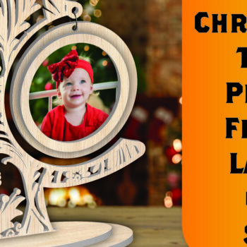 Intra απο ξύλο plywood Χρώμα wenge 3mm-4mm πάχος - Χριστουγεννιάτικο δέντρο Κορνίζα φωτογραφιών με Δίασταση 20x25 cm INTRAFABR-106148547 - Image 1